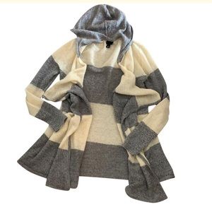 Anthropologie Striped Open Front Cardigan